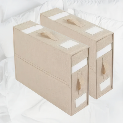 FOLDABLE BED LINEN ORGANISERS