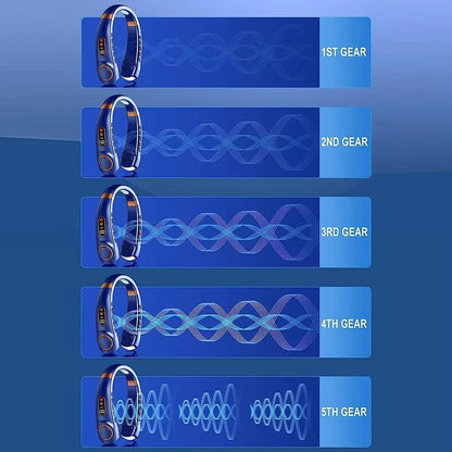 2025 New Hanging Neck Fan Ice Magnet Cooling Portable Neck Fan Type-C Mute Multifunctional Leafless Electric Fan with Light