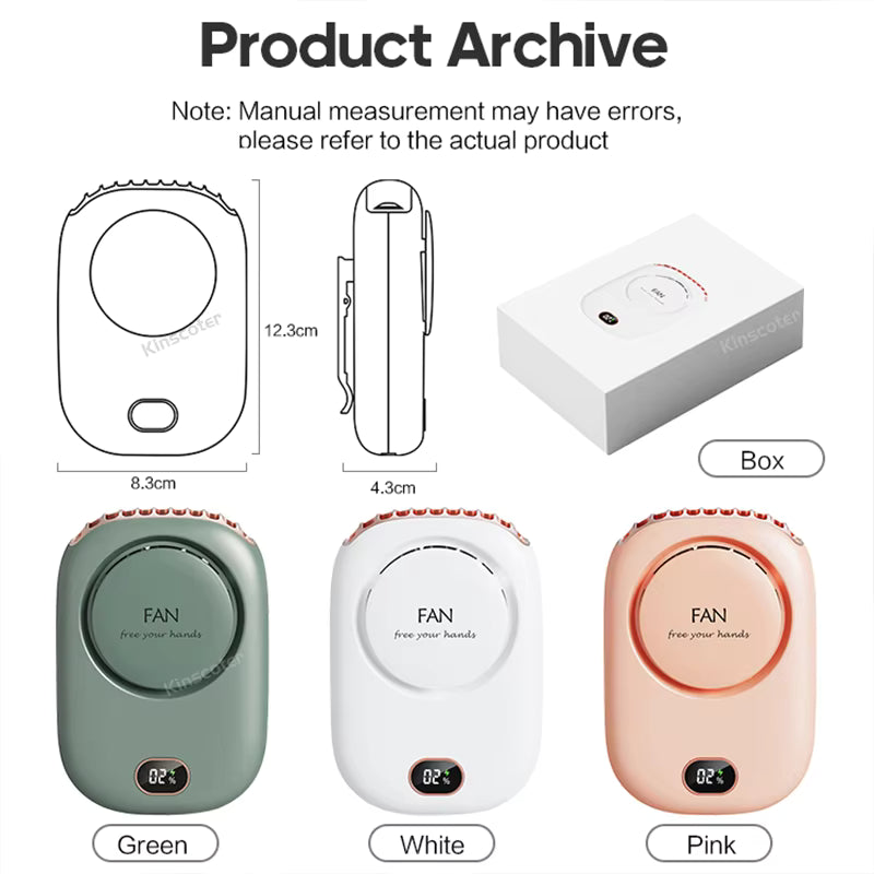 Portable Neck-Hanging Mini Fan
